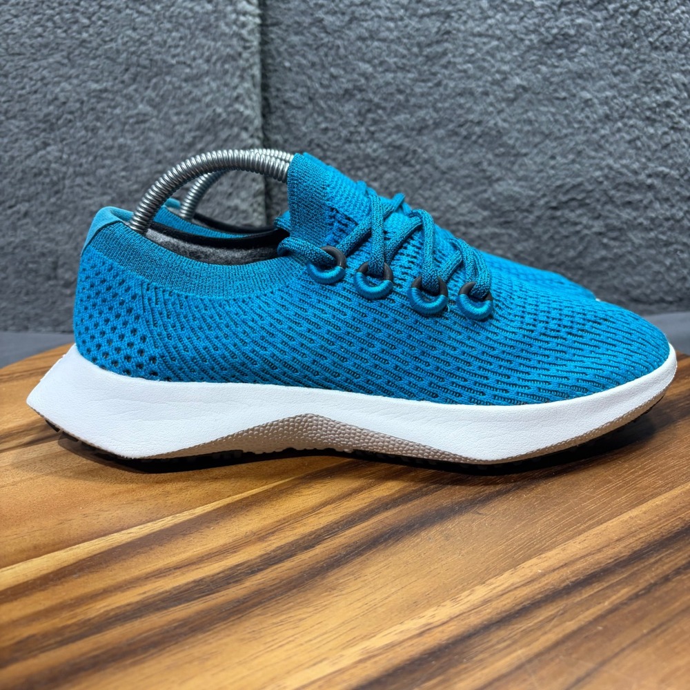 Allbirds Tree Dasher 2 Teal Blue Knit Running Shoes Womens 8.5 TD2 Sneaker